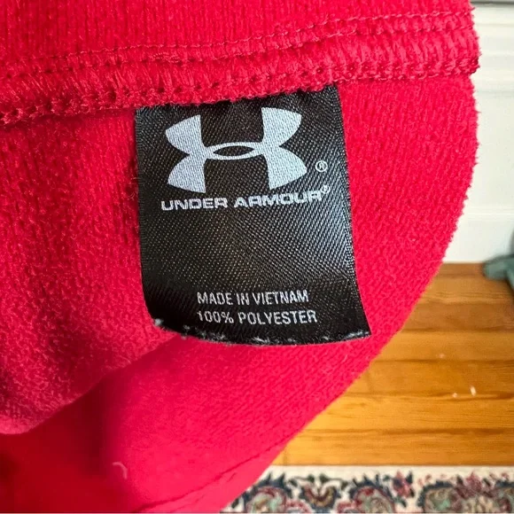 Under Armour Full Zip Red Knit Jacket - Picture 7 of 8